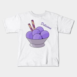 Delicious Blueberry Icecream Kids T-Shirt